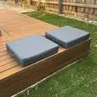 2pcs Waterproof Outdoor Seat Cushions, High-density Foam,48x48x9cm
