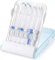 Replacement Tips for Waterpik, Water Flosser Replacement Heads Parts for Waterpik Oral Irrigator(2 Classic Jet Tips + 2 Plaque Chaser Tips + 2 Pik Pocket Tips + Storage Case Combo)