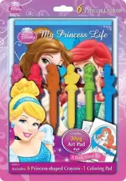 Disney Bendon Publish Disney Princess Art Coloring Pad Set with Princess-shap...