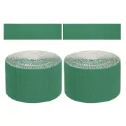 2Pcs 3.9inch x 131.2ft Bulletin Board Border, Blackish Green (1.3mm)