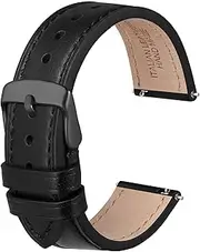 [Anbeer] Quick Release Leather Watch Straps Genuine Watch Bands for Men Women,18mm 20mm 22mm Italian Leather Watch Strap, Stainless Steel Buckle