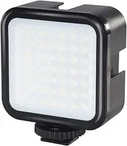 3W Camera Fill Light 49 Lamp Beads Dimmable Portable Video Making Light Black One Size