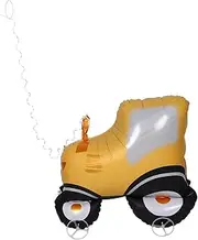 PHENOFICE Tractor Balloon for Interactive Construction Vehicle with Sliding Wheels Birthday Decoration for Parties Inflatable Fun and Realistic Design