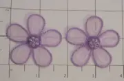Flower Patches - lavender / purple - patch lot of 2 (iron-on)