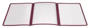 Menu Cover, Triple Fold, 9-1/2" x 12-1/8", Burgundy (25 Each)
