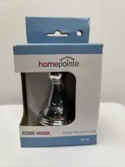 Vintage Robe Hook, Chrome
