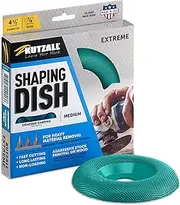 [Kutzall] Extreme Shaping Dish - Medium, 4-1⁄2" (114.3mm) Dia. X 7⁄8" (22.2mm) Bore - Woodworking Angle Grinder Attachment for DeWalt, Bosch, Milwaukee, Makita. Abrasive Tungsten Carbide, DW412X70