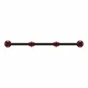 Bowery Hill Industrial Metal 4-Hook Coat Rack in Sand Black Finish