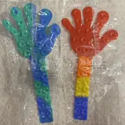 Suction Cup Hand Fidget Sensory Toy Silicone Autism Stress Relief 2 Pack 12"