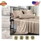 Breathable & Comfortable Satin Sheet Set - 6 Pieces for California King Bed