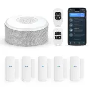 WiFi Door Alarm System, Wireless DIY Smart Home Security System, with Phone A...