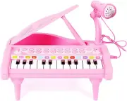 Piano Keyboard Toy for Kids-1 2 3 Year Old Girls First A-24 keys pink piano