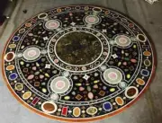 30" Marble Dining Table Top pietra dura inlay semi precious stones Marble