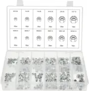 Swordfish 30450 - Stainless Steel Nylon Insert Lock Nut Assortment, SAE & Metric