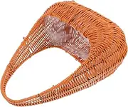 CLISPEED Imitation Wicker Picnic Basket with Handle Rustic Flower Girl Baskets for Weddings Events and Gatherings for Fruits and Vegetables Elegant Vintage Design