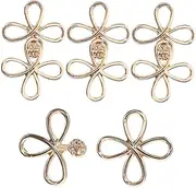TOGEVAL 4 Pairs Buckle Vintage Dress Clasp Vintage Shawl Buckle Buttons for Sewing Cloak Buckles Shawl Sew on Buttons Sew on Buttons Clothes Buttons Metal Shawl Clasp