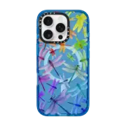 iPhone 16 Pro Impact Case MagSafe Compatible Dragonfly Rainbow