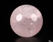 2.8" Rose Quartz Hand Carved Crystal Ball/Sphere, Crystal Healing
