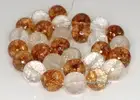 14MM MIX QUARTZ GEMSTONE FACETED ROUND LOOSE BEADS 7.5inch