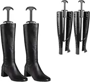 [Hungpure] 2 Pack Boot Tree Automatic Long Boot Holders Knee High Boots Shapers Black Boot Stretchers for Womens and Mens Shoes, Black, One Size