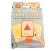 Write & Wipe Flashcards - Colours, Shapes and Early Numbers - New - Free Postage