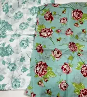 Bonnie & Camille Fabric SMITTEN Moda Roses Floral - Two Patterns, 2+ Yards