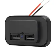 OZNALA 12/24V 4.8A Dual USB Port Car RV Fast Charger Socket Power Outlet Waterproof