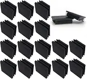 Pack of 50 NUZAMAS Square Black Plastic End Caps,40 x 40mm Plastic Plugs,Square Tube Anti-Slip Mat, Plastic Caps End Tube Insert for Chairs Desks Tables Beds Furniture Foot Plug Steel Pipe Cover