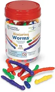 Learning Resources Measuring Worms, 72 Assorted Color Worms, Early Math Skills, Ages 5+