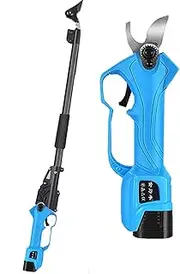 Pruning Machine, High Branch Pruning Machine, Detachable Telescopic Pruning Machine with Two 3.0M Long Handle Pruners, Including 2 2.0Ah Batteries and Charger, for Garden, Tree Pruning