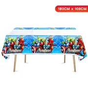 Superhero Theme Plastic Tablecloth Table Cover 180cm x 108cm - Kids Birthday Party Tableware