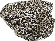 [OATIPHO] Leopard Print Beret Hat for Women Adjustable Cheetah Pattern French Artist Cap Unisex Vintage Driving Hat Stylish Accessory for All Seasons