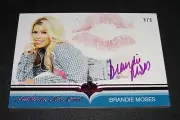2017 Benchwarmer BRANDIE MOSES Dreamgirls Pink Foil Kiss Autograph/5 PLAYBOY Hot