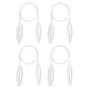 4Pcs Curtain Tiebacks Clips Decorative Window Drape Twist Tie Backs, White