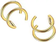 [Generic] Ear Cuff Wrap Earrings for Non Piercing Cartilage Clip on Helix Minimalist Womens Girls Love Jewelry Unisex