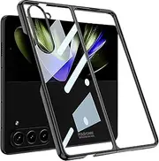 [RUNGOS] Slim Clear for Samsung Z Fold 5 Case [Ultra Thin as No Case on] [Crystal Clear & Electroplating Edge] Non-Yellowing Durable Case for Samsung Galaxy Z Fold 5 Case, Resilient Phone Cover 1st 2023