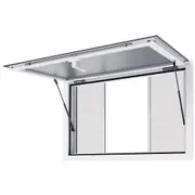 Concession Stand Service Window 36"x24" with Sliding Screens and Awning