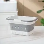 Portable Folding Plastic Bath Caddy With Handle, Travel Bathroom Organizer RODE