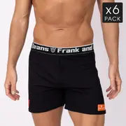 Mens Cotton Boxer Shorts 6 Pack Loose Fit Button Open Fly - Frank and Beans Underwear