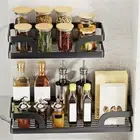Space Saving Kitchen Storage Rack for Spice Bottles Wall Mounted Organizer