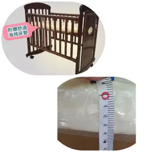 全新限自取-通過安全檢測mother’s love 台灣製 可搖側板可升降原木小床 嬰兒床 6188A