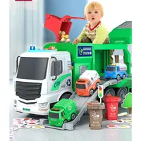 在飛比找蝦皮購物優惠-•大號垃圾車環衛車兒童玩具男孩工程清掃清運垃圾分類小汽車玩具