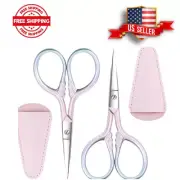 2 Pcs Eyebrow Scissors for Women, Professional Grooming Mini Scissors..
