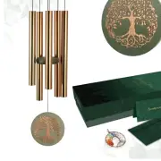 Durable Modern Wind Chimes with Life Tree Design - Perfect Sympathy Gift