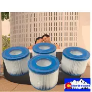 4 Pack Type VI Hot Tub SPA Pool Filter Replacement For Coleman Saluspa Lay-Z-Spa