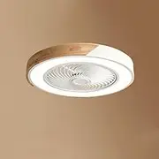 Ceiling Fan with Light and Remote, Lights Dimmable Led Fan Light Enclosed Leafless Flush Mount Pendant Light Fan with Remote Ceiling Light Fixtures Beautiful Upscale