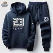 Men's Navy Sweatsuit To Match Jordan 4 White Midnight Navy Blue Hoodie Joggers