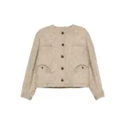 [Blazé Milano] Blazé Milano Button-fastening Jacket 0 NUMERIC NEUTRALS/BROWN