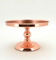20cm Rose Gold Mirror Cake Stand Wedding Cupcake Display Plate Tray