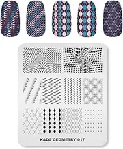 KADS Nail Art Stamping Plates Set Image Template Stencils Pattern with Stamping Plates Holder Case Organizer (GE017)